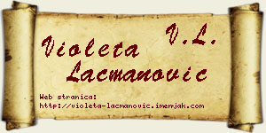 Violeta Lacmanović vizit kartica